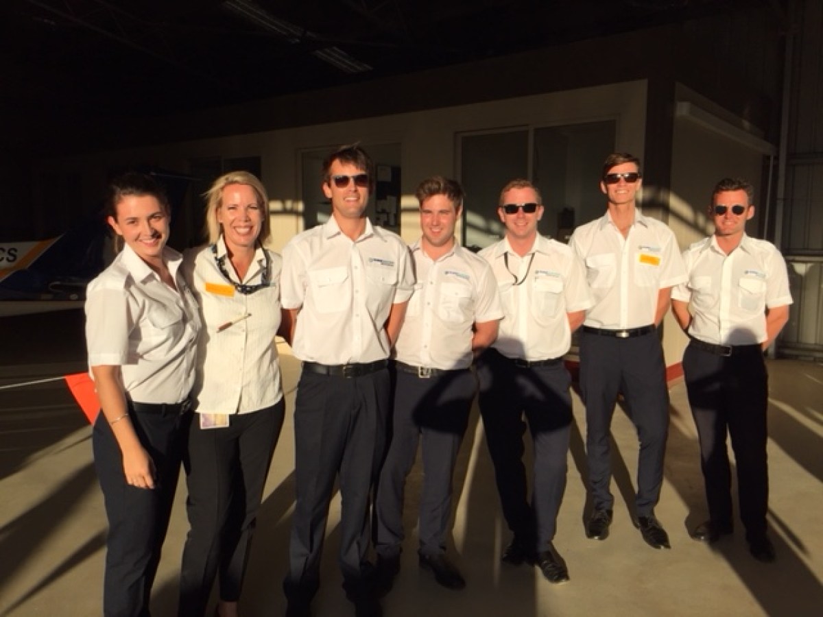 Group of plane pilots photo